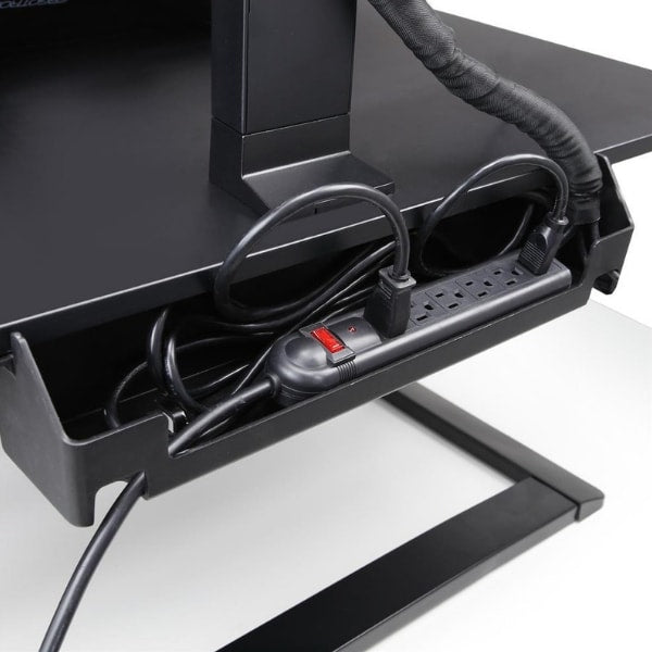 Ergotron WorkFit TLE Sit Stand Desktop Workstation Outlet Management