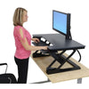 Ergotron WorkFit T Sit Stand Desktop Workstation 3D View Standing