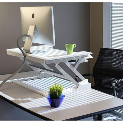 Ergotron WorkFit T Sit Stand Desktop Workstation On Office Desk