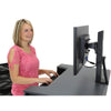 Ergotron WorkFit T Sit Stand Desktop Workstation Top Back View Sitting