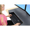 Ergotron WorkFit T Sit Stand Desktop Workstation Top View Keyboard Tray Close Up