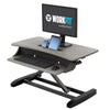 Ergotron WorkFit Z Mini Sit Stand Desktop 3D View Facing Left