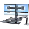 Ergotron Workfit A Dual Suspended  3D View Transparent Monitor