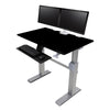 Ergotron Workfit DL 48 Sit Stand Desk 3D View Black Suspended keyboard