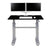 Ergotron Workfit DL 48 Sit Stand Desk Front View Black