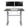 Ergotron Workfit DL 48 Sit Stand Desk Front View Wenge