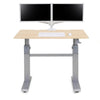 Ergotron Workfit DL 48 Sit Stand Desk Front View Maple