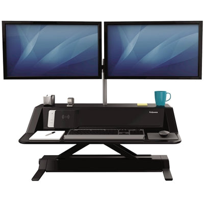 Fellowes Lotus DX Black Front View Dual