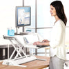 Fellowes Lotus Sit Stand Workstation 3D VIew Standing Facing Right