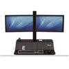 Fellowes Lotus VE Sit Stand Workstation Dual Front View