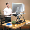 Flexispot EM7 Electric Standing Desk Converter Back View Standing