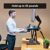 Flexispot EM7 Electric Standing Desk Converter Side View Single Monitor Standing