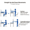 Flexispot M2 35 inch Standing Desk Converter Straight Up And Down Movements