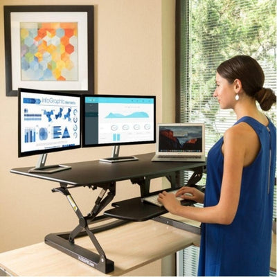 Flexispot M3B 47 Inch Standing Desk Converter  Standing 3D View