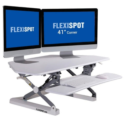 Flexispot M4 Corner Standing Desk Converter White