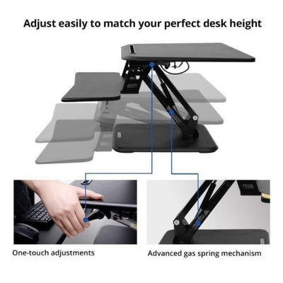 Flexispot M5 Compact Standing Desk Converter Adjustable Lever