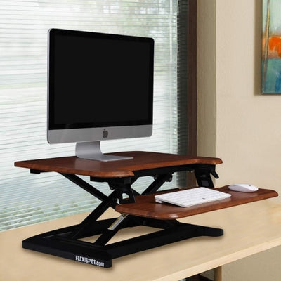 Flexispot M7 28 inch Alcove Standing Desk Converter Mahogany