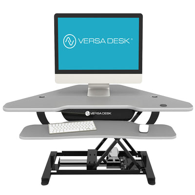 VersaDesk - 48" Power Pro Corner Electric Standing Desk Converter - DISCONTINUED - Standing Desk Nation
