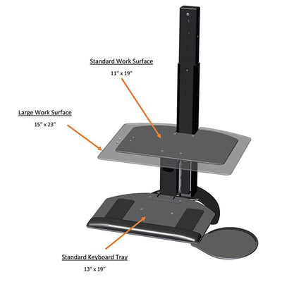 Health Postures Taskmate Go 6301  Dimensions