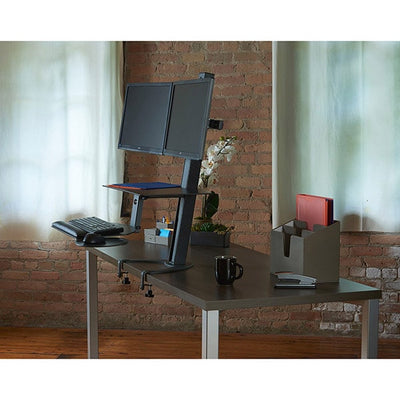 Health Postures Taskmate Go Dual 6351 Front Side View