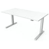 Humanscale Float Desk 3D View White And Gray Frame