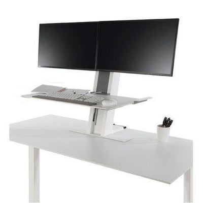 Humanscale QuickStand Dual Monitor Height Adjustable Workstation Front Side VIew