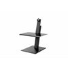 Humanscale QuickStand Eco Height Adjustable Workstation 3D View Single Monitor Black