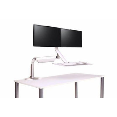 Humanscale QuickStand Lite Height Adjustable Workstation Dual Monitor White