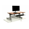 InMovement Standing Desk Converter DT2  3D View Dark Wood