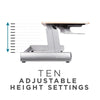 InMovement Standing Desk Converter DT2 Height Settings
