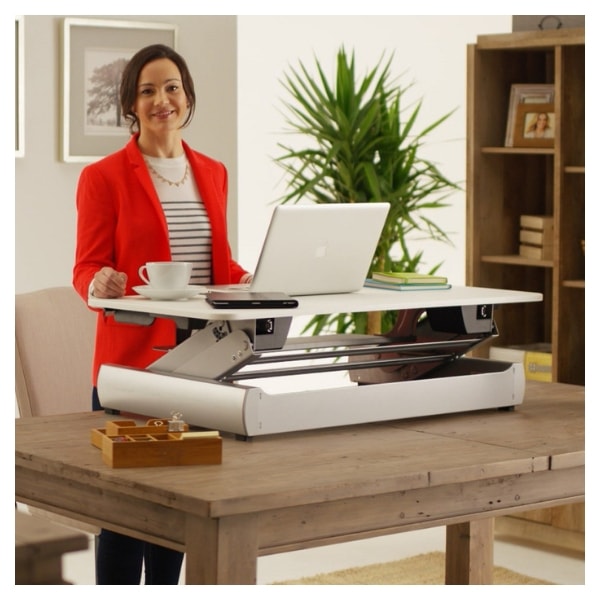 InMovement Standing Desk Converter DT2 Standing Back View