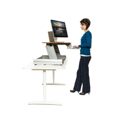 InMovement Standing Desk Converter DT2 Standing 3D View