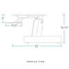 InMovement Standing Desk Converter DT2 Profile View