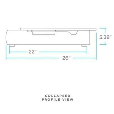 InMovement Standing Desk Converter DT2 Profile View Collapsed