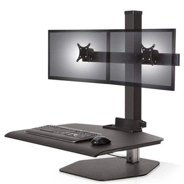 Innovative Winston Workstation Dual Monitor Sit Stand Black