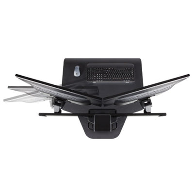 Innovative Winston Workstation Dual Monitor Sit Stand Top View