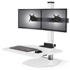 Innovative Winston Workstation Dual Monitor Sit Stand White