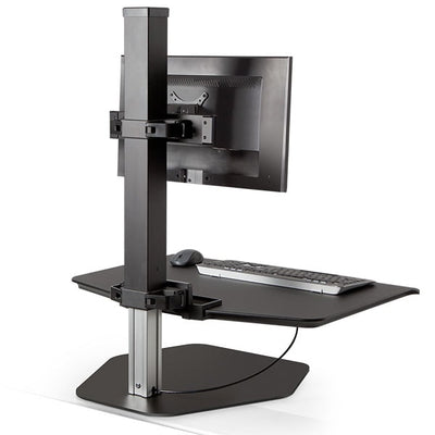 Innovative Winston Workstation Single Monitor Sit Stand Back Side View