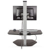 Innovative Winston Workstation Single Monitor Sit Stand Back View