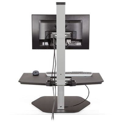 Innovative Winston Workstation Single Monitor Sit Stand Back View
