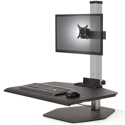 Innovative Winston Workstation Single Monitor Sit Stand Gray