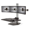 Innovative Winston Workstation Triple Monitor Sit Stand Gray