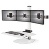 Innovative Winston Workstation Triple Monitor Sit Stand White