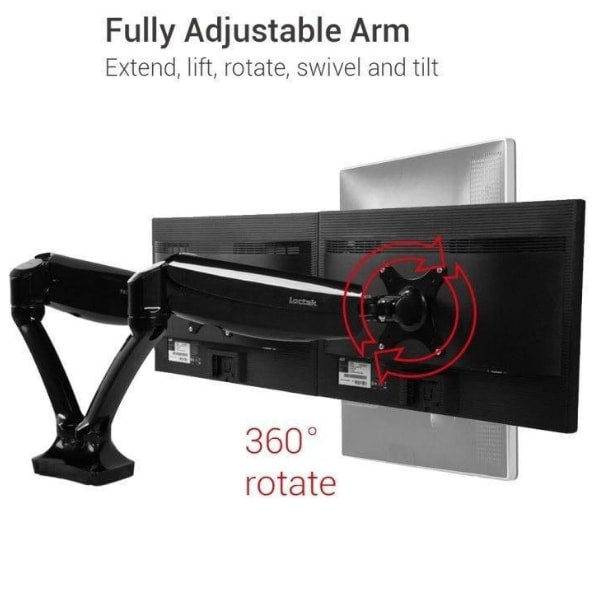 Loctek D5 Monitor Arm Dual Monitor 360 Rotate