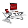 Loctek LX36 Sit-Stand Desktop Workstation 3D View White