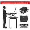 Loctek LX36 Sit-Stand Desktop Workstation Dimensions