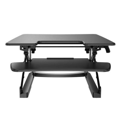 Loctek LXR30 Standing Desk Converter Front View Black