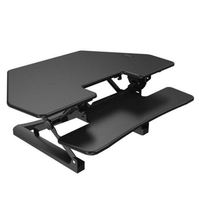 Loctek LXR41 Corner Standing Desk Converter 3D View Black