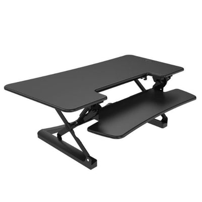 Loctek LXR48 Standing Desk Converter 3D View Black