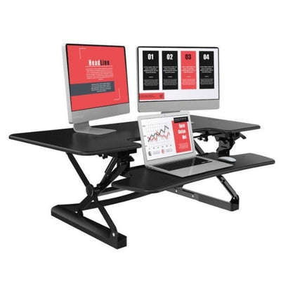 Loctek LXR48 Standing Desk Converter Dual Monitor And Laptop
